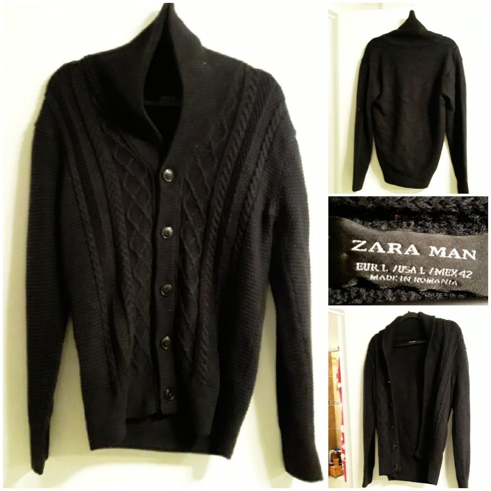 Zara Man Button-up Knitt Sweater